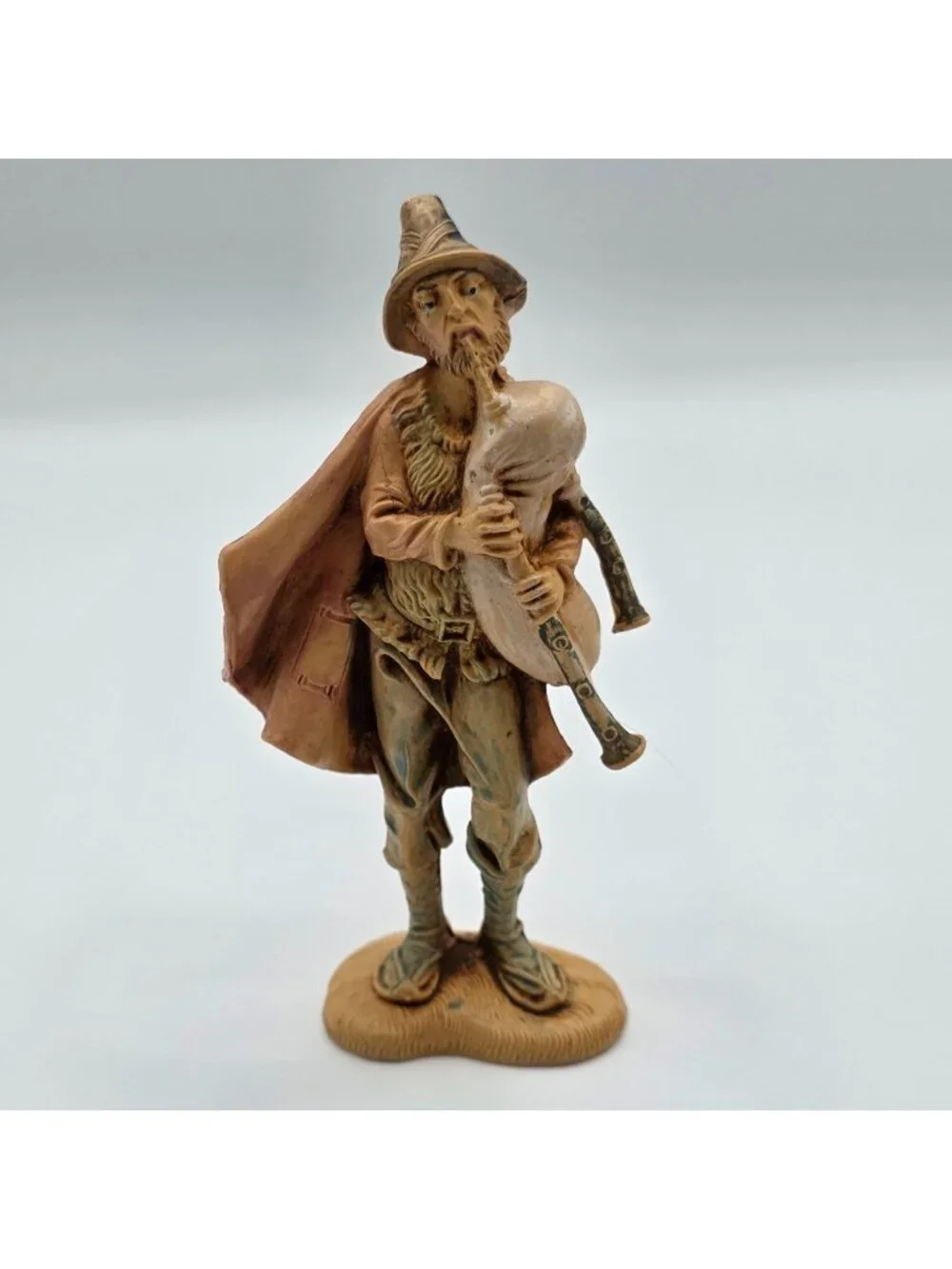 Vintage Fontanini Village Figurine - Shepherd Josiah w Bagpipes #103 - 4 inch